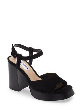 Steve Madden  Steve Suede Block Heel Sandal (Women's 7.5)